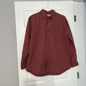 Carhartt Shirt Mens XL Red Plaid Long Sleeve Button Down Casual Work Wear